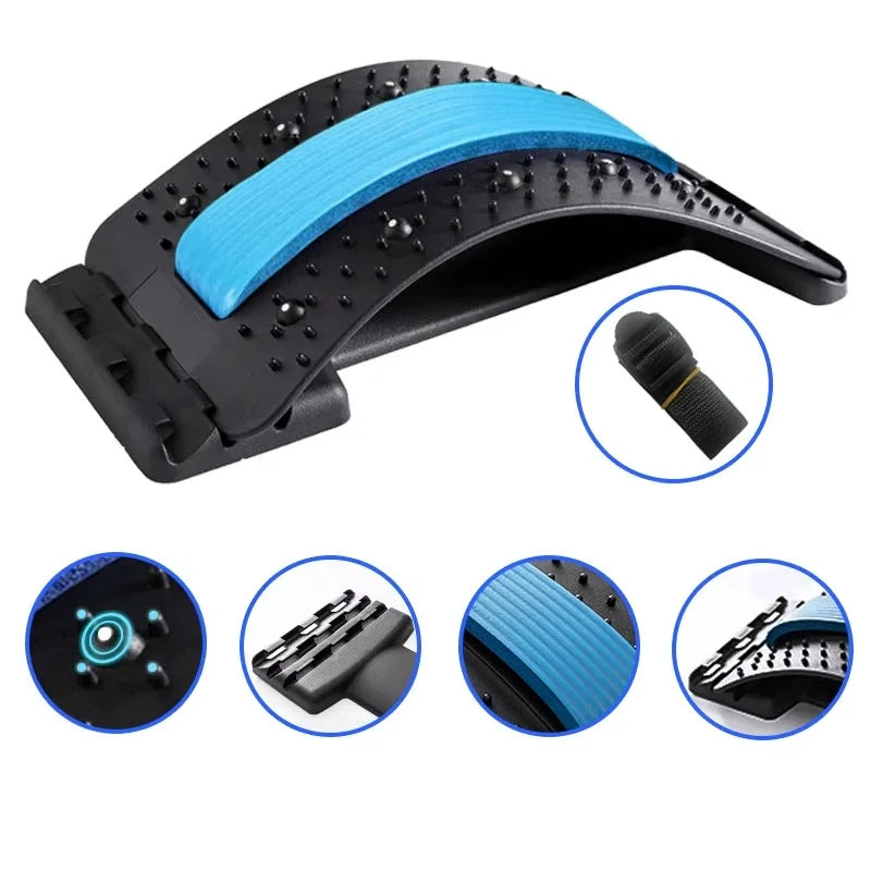 Back Massage Muscle Relaxation Stretcher, Back Stretching Relaxation Massage Pad, Lumbar Support Stretcher, Pain Relief