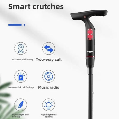 Bestseller Wheeled Crutches Walker Walker Portable Fracture Crutches for The Elderly Light Folding Walking Arm Type