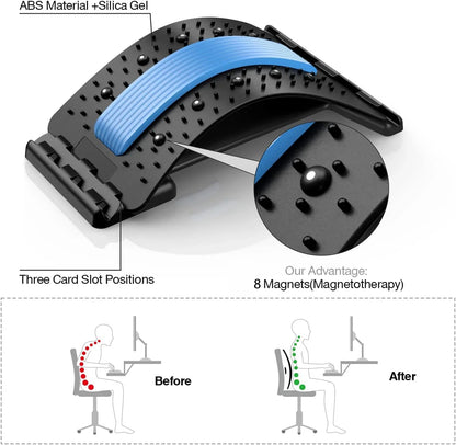 Back Massage Muscle Relaxation Stretcher, Back Stretching  Relaxation Massage Pad, Lumbar Support Stretcher, Pain Relief