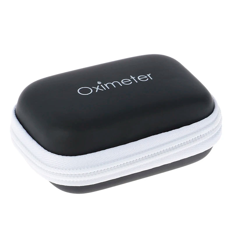 Pulse Oximeter Monitor Finger Pulse Oxymeter Digital Oxygen Meter Zipper Bag