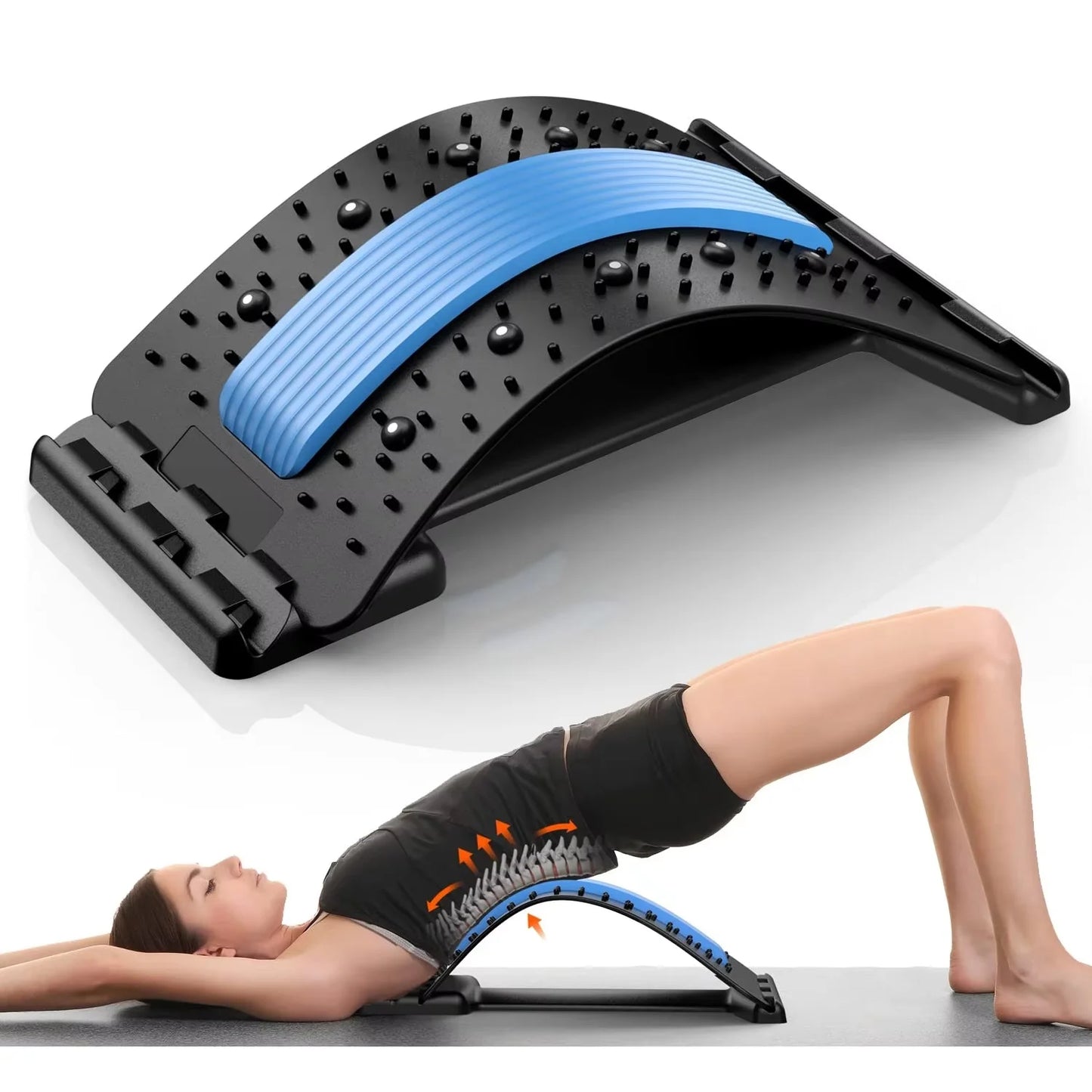 Back Massage Muscle Relaxation Stretcher, Back Stretching  Relaxation Massage Pad, Lumbar Support Stretcher, Pain Relief