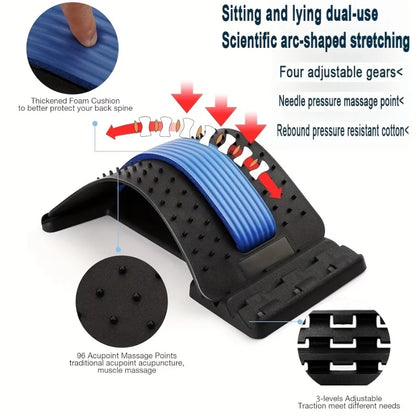 Back Massage Muscle Relaxation Stretcher, Back Stretching  Relaxation Massage Pad, Lumbar Support Stretcher, Pain Relief